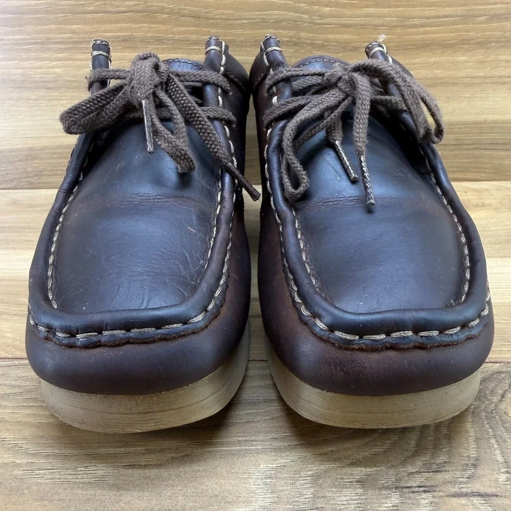 Clarks Collection Wallabees‎ Chukka Boots Womens 7.5 M Brown Leather Square Toe